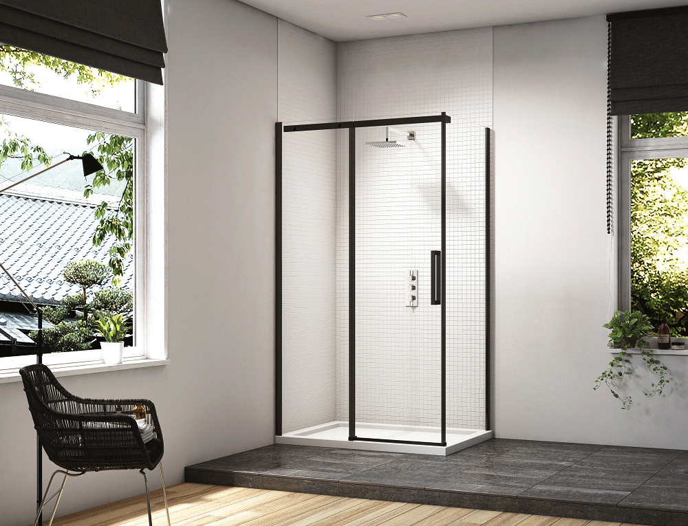 2 - Sliding Door with Side Panel Shower Enclosure